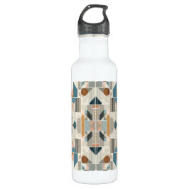 Farbenfrohe Art Deco Design Edelstahlflasche