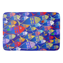 Farbenfrohe Art Deco Fish Design