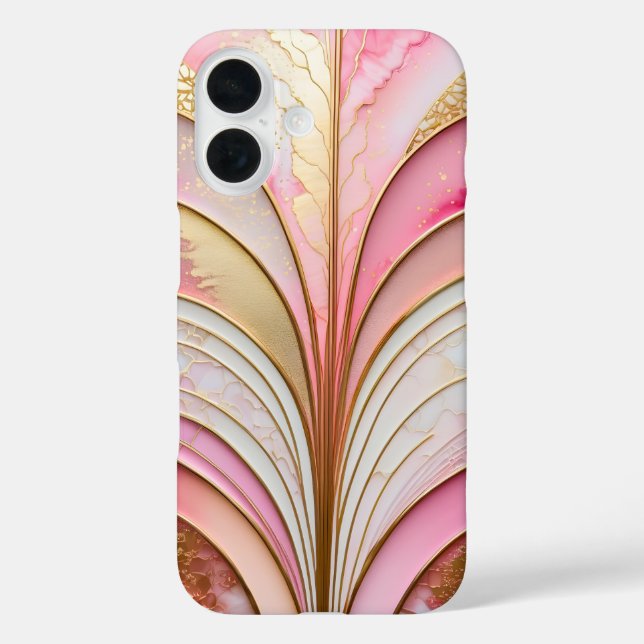 Farbenfrohe Art Deco iPhone Case (Rückseite)