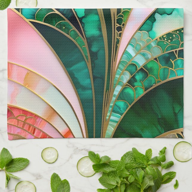 Farbenfrohe Art Deco Küche Handtuch (Von Creator hochgeladen)