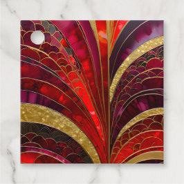 Farbenfrohe Art-Deco-Tags Geschenkanhänger