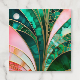 Farbenfrohe Art-Deco-Tags Geschenkanhänger