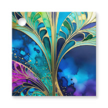 Farbenfrohe Art-Deco-Tags