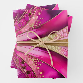 Farbenfrohe Art Déco Wrapping Paper Sheets Geschenkpapier Set