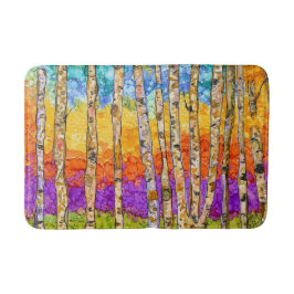 Farbenfrohe Aspen Trees Bath Mat Badematte