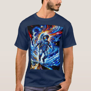 Farbenfrohe Astronauten genießen Raum T-Shirt