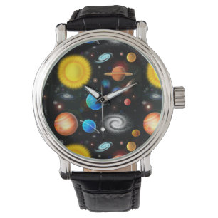 Farbenfrohe Astronomie Armbanduhr