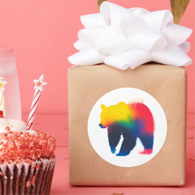 Farbenfrohe Aufkleber für die Silhouette der Paint (Party)