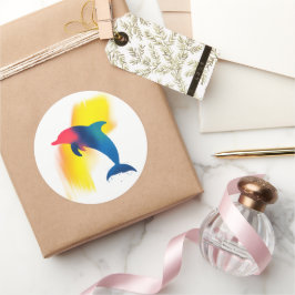 Farbenfrohe Aufkleber für die Silhouette von Paint