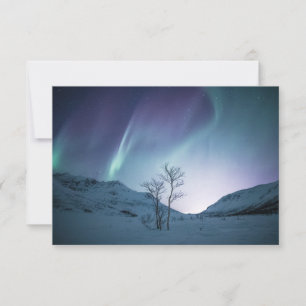 Farbenfrohe Aurora Borealis Card