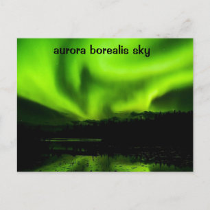 Farbenfrohe Aurora Borealis Sky Postcard Postkarte