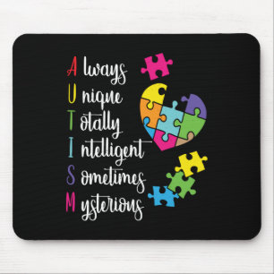 Farbenfrohe Autismus-Bewusstsein Geschenk Design f Mousepad
