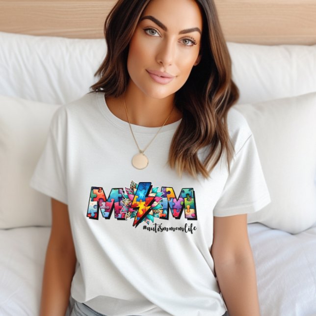 Farbenfrohe Autismus Puzzleteile T - Shirt (Von Creator hochgeladen)