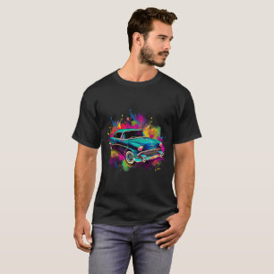 Farbenfrohe Autokunst T-Shirt