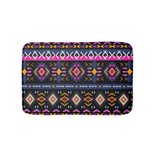 Farbenfrohe Azteken Badematte