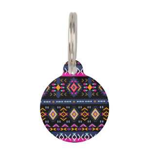 Farbenfrohe Azteken Haustiermarke