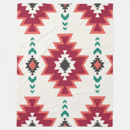 Farbenfrohe Azteken Südwestmuster Fleecedecke