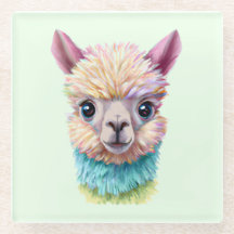 Farbenfrohe Baby Lama