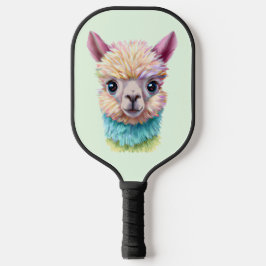 Farbenfrohe Baby Lama Pickleball Schläger