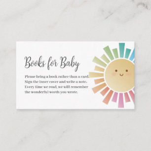 Farbenfrohe Babyduschbücher für Kinder Begleitkarte