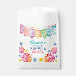 Farbenfrohe Babydusche mexikanische Fiesta Babydus Geschenktütchen