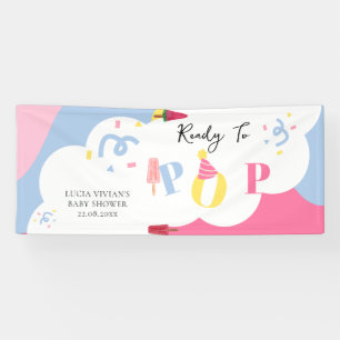 Farbenfrohe Background Popsicle Baby Dusche Banner