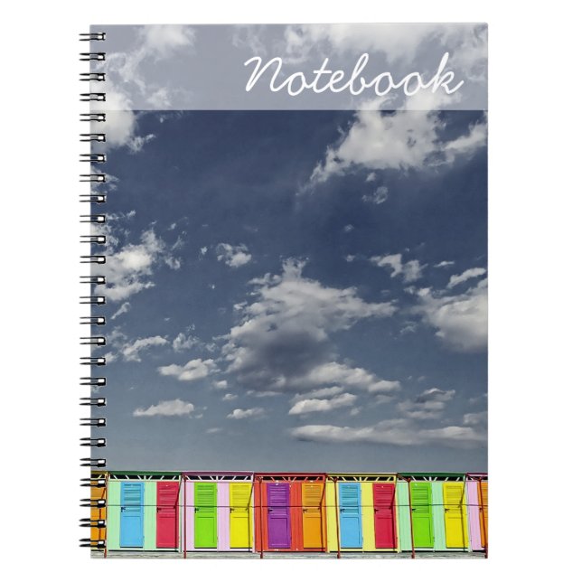 Farbenfrohe Bade-Hütten Notebook Notizblock (Vorderseite)