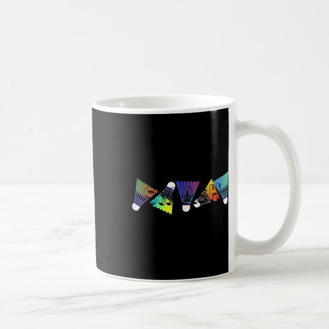 Farbenfrohe Badminton Shuttles Kaffeetasse (Rechts)