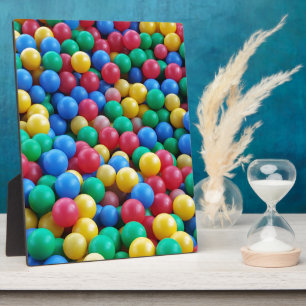 Farbenfrohe Ball Pit Balls Kinder spielen Fotoplatte