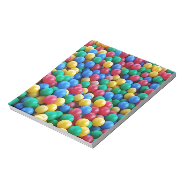 Farbenfrohe Ball Pit Balls Kinder spielen Notizblock (Rotiert)