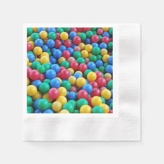 Farbenfrohe Ball Pit Balls Kinder spielen Serviette (Vorderseite)