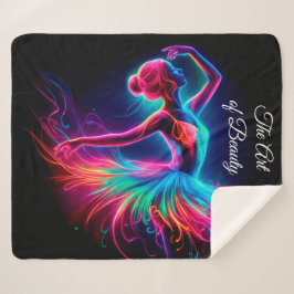 Farbenfrohe Ballerina Neon Art bohemian schöne Tän Sherpadecke