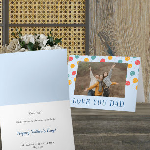 Farbenfrohe Ballons blau-rot-orange Vatertag Karte