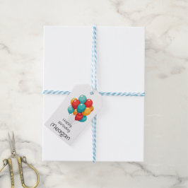 Farbenfrohe Balloon-Geschenktasten Geschenkanhänger