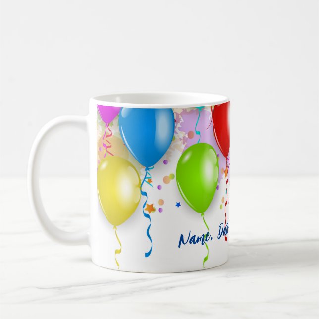 Farbenfrohe Balloon Tasse - Anpassbar! (Links)