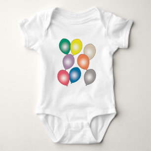 Farbenfrohe Balloons Baby Shirts
