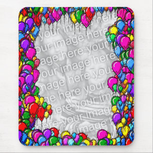 Farbenfrohe Balloons Design Foto Mousepad