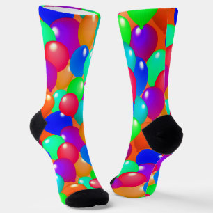 Farbenfrohe Balloons Festivalfreudigkeit Feier Socken