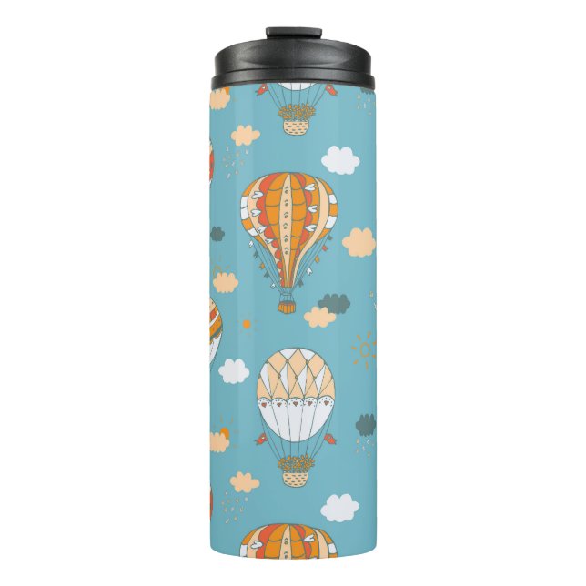 Farbenfrohe Balloons Festivals Design Thermosbecher (Vorderseite)