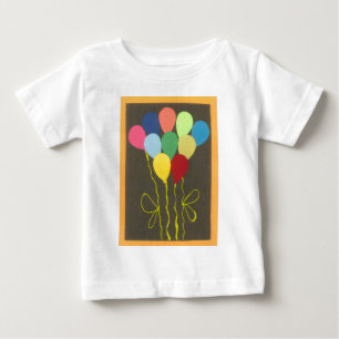 Farbenfrohe Balloons Grafik-Design Baby T-shirt
