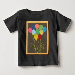Farbenfrohe Balloons Grafik-Design Baby T-shirt