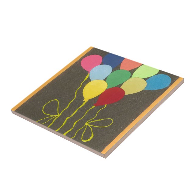 Farbenfrohe Balloons Grafik-Design Fliese (Seite)