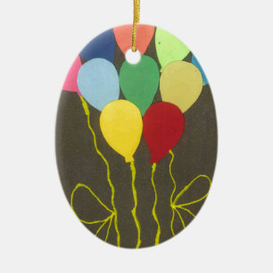 Farbenfrohe Balloons Grafik-Design Keramikornament