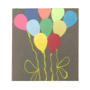 Farbenfrohe Balloons Grafik-Design Notizblock