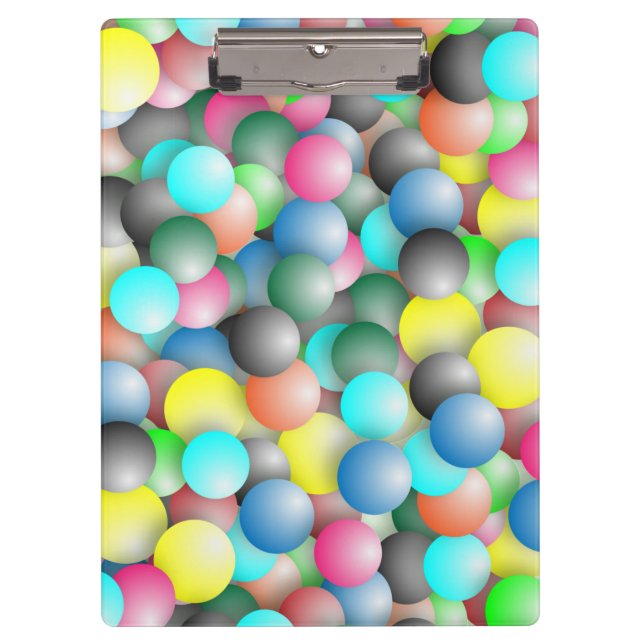 Farbenfrohe Balloons Muster-20837 Klemmbrett (Vorderseite)