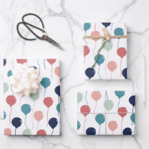 Farbenfrohe Balloons Muster in Pastellfarben