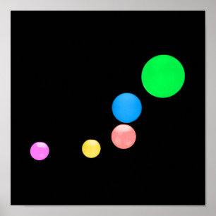 Farbenfrohe Balls Poster