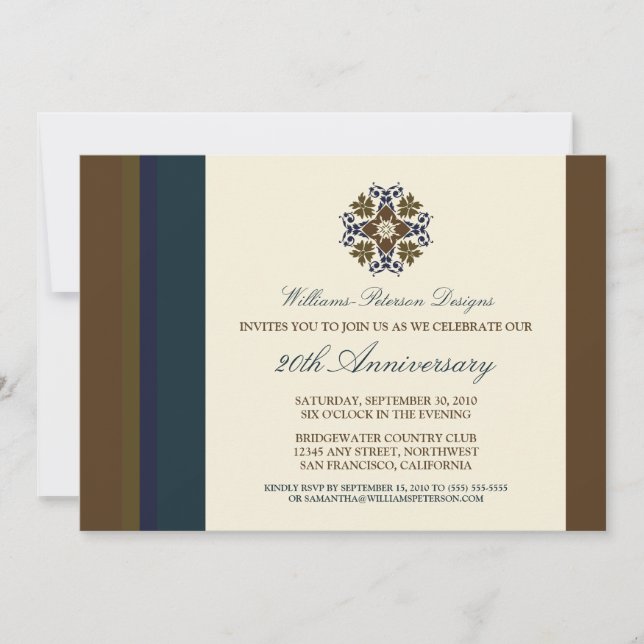 Farbenfrohe Bands Corporate Event Invitation (brau Einladung (Vorderseite)