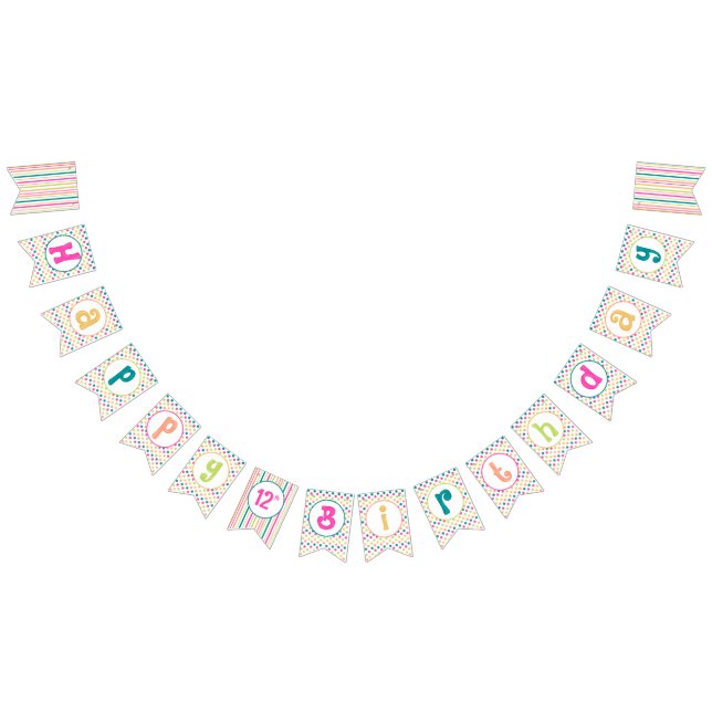 Farbenfrohe Banner zum Geburtstag Frack (Alle)