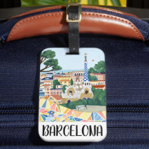 Farbenfrohe Barcelona Spanien Stadtbesichtigung